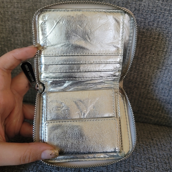 Michael Kors Snakeskin Embossed Compact Zip Around Wallet - Picture 10 of 12